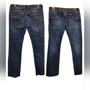 2511) Rock Revival Gwen Bootcut Blue Jeans RR JB123 Size 30